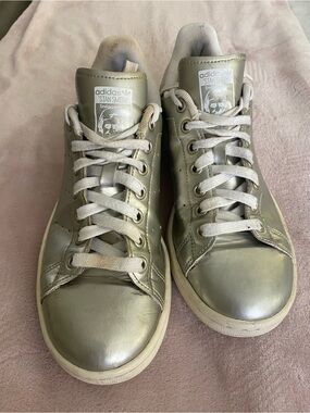 adidas Stan Smith Sneaker Silver Metallic Women Size 8.5